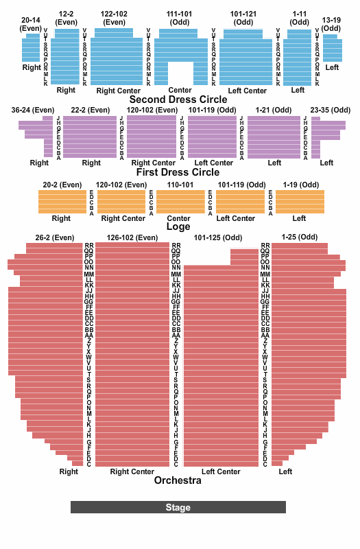 Providence Performing Arts Center Mamma Mia! Seating Chart